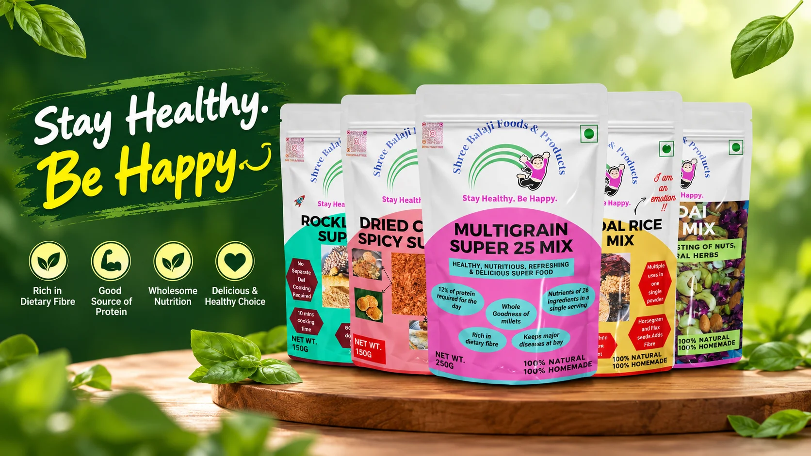 Stay Healthy, Be Happy Banner
